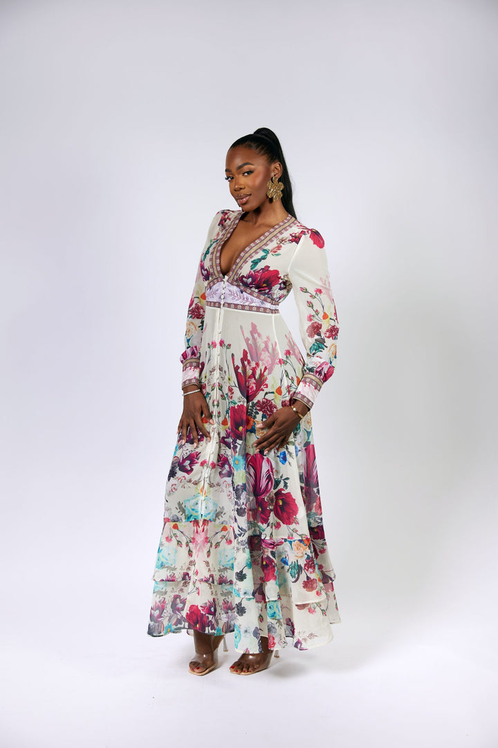 Sage maxi dress